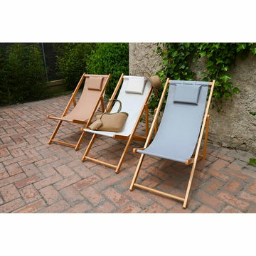 Sun-lounger DKD Home Decor Grey 77 cm 57,5 x 113 x 77 cm Natural (57,5 x 113 x 77 cm)