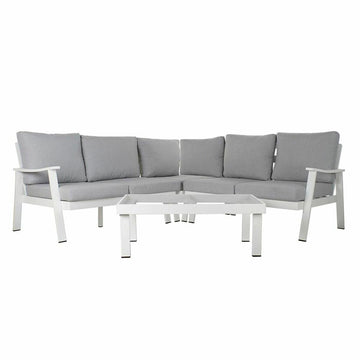 Garden sofa DKD Home Decor Grey 212 x 212 x 86 cm Crystal Aluminium 86 cm