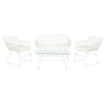 Sofa and table set DKD Home Decor Metal synthetic rattan 124 x 74 x 84 cm