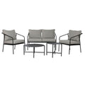 Table Set, Desk and 2 Chairs Home ESPRIT Steel 121 x 70 x 75 cm