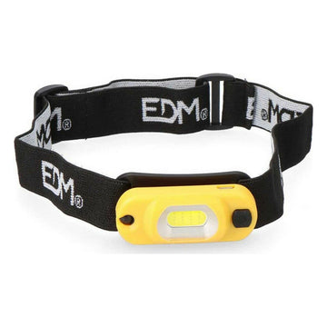 LED Head Torch EDM 36386 Cob Yellow Black 1 W 100 Lm