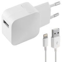 Chargeur Mural + Câble Lightning MFI KSIX Apple-compatible 2.4A USB iPhone