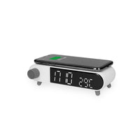 Alarm Clock with Wireless Charger KSIX Retro White 10 W