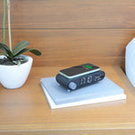 Alarm Clock with Wireless Charger KSIX Retro White 10 W