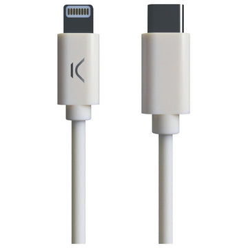 Câble USB-C vers Lightning KSIX MFI (1 m) Blanc