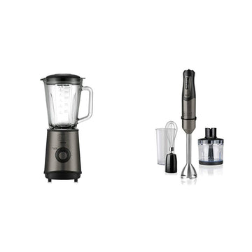 Hand-held Blender Black & Decker ES9120020B Black Grey Transparent 800 W