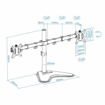 Support de TV TooQ DB1702TN-B