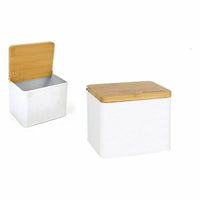 Salt Shaker with Lid Privilege Metal Bamboo 14 x 11 x 11 cm (12 Units) (14 x 11 x 11 cm)