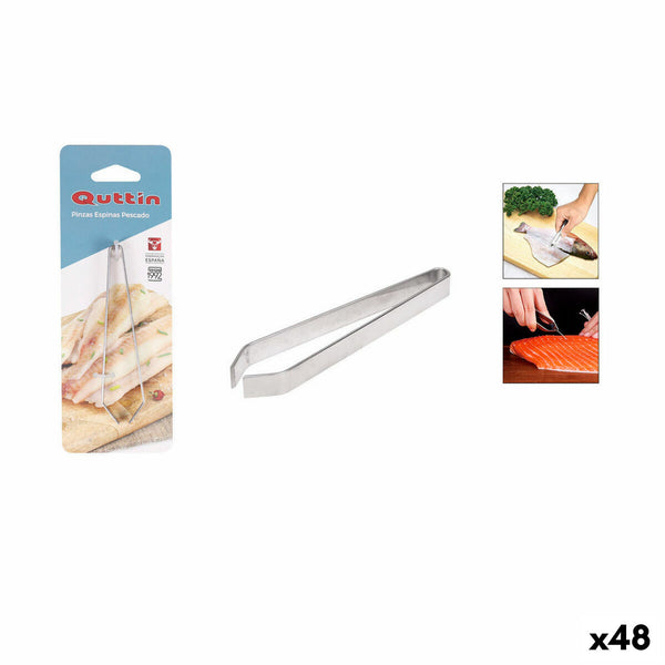 Pinces de Cuisine Quttin Acier inoxydable Poisson 10,8 x 0,9 cm (48 Unités)