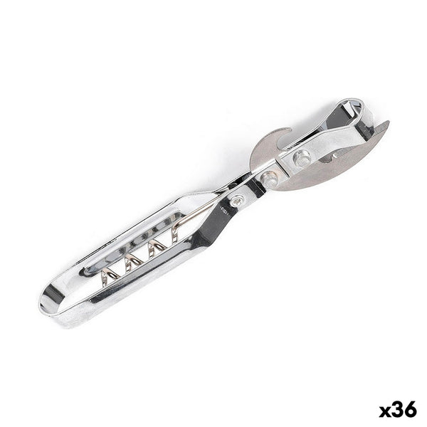 Bottle opener Corkscrew Tin opener 14 x 3,5 cm (36 Units)