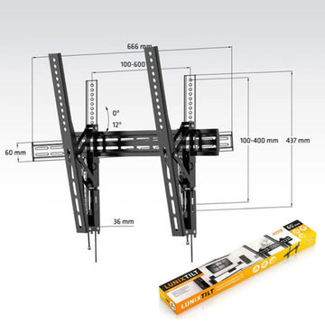 Support de TV fixe Axil 0571E 32"-65" 35 Kg Noir