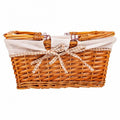 Picnic Basket Alexandra House Living wicker Willow wood 38 x 30 x 17 cm