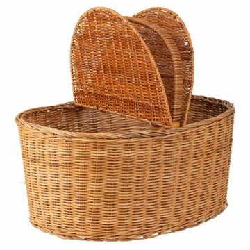 Picnic Basket Alexandra House Living wicker 35 x 38 x 45 cm Natural