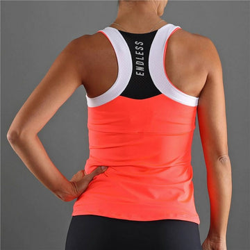 Tank Top Women Endless Race Padel Salmon