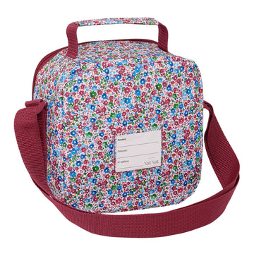 Thermal Lunchbox Nait Nait Flores coimbra burdeos Burgundy 20 x 20 x 15 cm