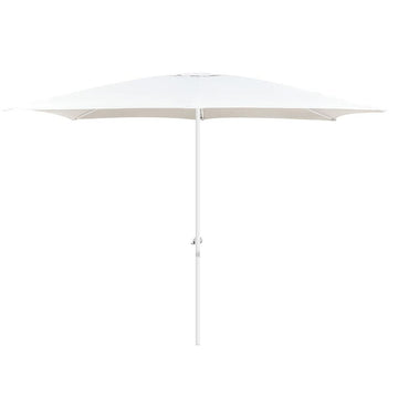 Parasol Alba 300 x 400 cm Aluminium Blanc