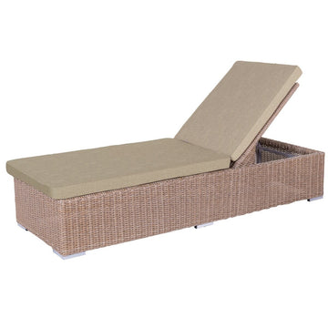 Sun-lounger Patsy Light brown Natural 200 x 70 x 41 cm