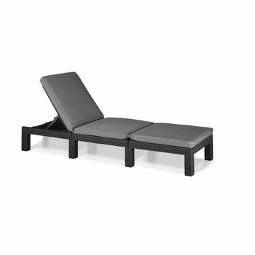 Chaise longue Allibert by KETER Daytona De Luxe 187 x 58 x 29 cm Gris