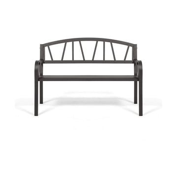 Banc avec Dossier Anthracite Fer (123 X 53 X 86 cm)