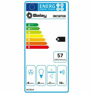 Conventional Hood Balay 1200044925 80 cm 680 m3/h Touch Control 56 dB White