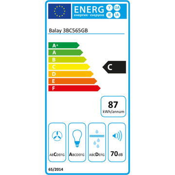 Conventional Hood Balay 3BC565GB 60 cm 530 m3/h 70 dB 216W White A+