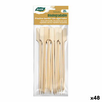 Bamboo toothpicks Algon 13,5 cm Set 20 Pieces (48 Units)