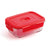 Hermetic Lunch Box Luminarc Pure Box 19 x 13 cm Red 1,22 L Glass (6 Units)