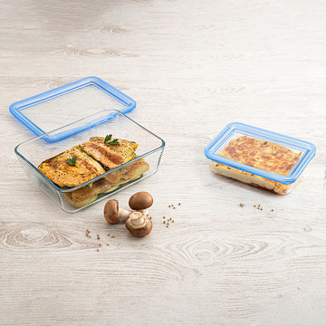 Hermetic Lunch Box Pyrex Pure Glass Transparent Glass (1,5 L) (5 Units)