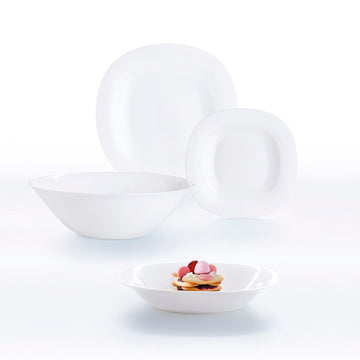 Salad Bowl Luminarc Carine White Glass (Ø 27 cm) (6 Units)