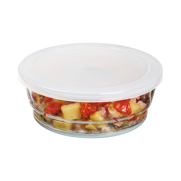 Round Lunch Box with Lid Arcoroc So Urban Bicoloured Glass 1,35 L (12 Units)