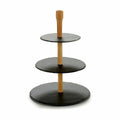 Etagère Rond 30 x 40 cm Noir Bois Ardoise (8 Unités)