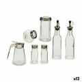 Condiment container set Silver Metal (12 Units)