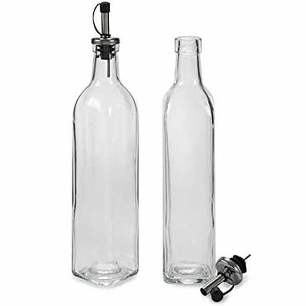 Oil and Vinegar Set 2 x 50 ml Transparent Crystal (12 Units)