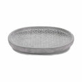 Flower Pot Dish With relief Grey 28 x 4 x 23 cm (6 Units)