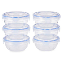 Set of lunch boxes Hermetic Blue Transparent Plastic 800 ml 15,5 x 7,5 x 15,5 cm (8 Units)