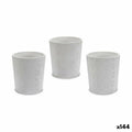 Planter Pattern White Ceramic 12,3 x 12 x 12,3 cm (144 Units)