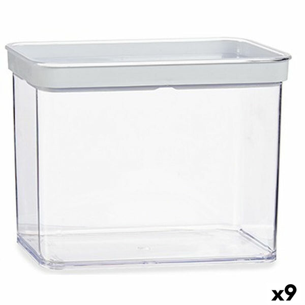 Jar Transparent Silicone polystyrene ABS 2,2 L 10,5 x 16,1 x 21 cm (9Units)