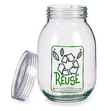 Tin Reuse Glass Transparent 1,8 L 13 x 20,8 x 13 cm (4 Units)