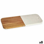 Cutting board White Marble Acacia 18 x 1,5 x 38 cm (8 Units)