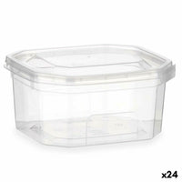 Rectangular Lunchbox with Lid Transparent polypropylene 370 ml 10,7 x 5,5 x 11,7 cm (24 Units)