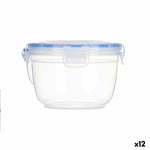 Hermetic Lunch Box Cylinder Transparent polypropylene 1,2 L 15,5 x 10,5 x 15,5 cm (12 Units)