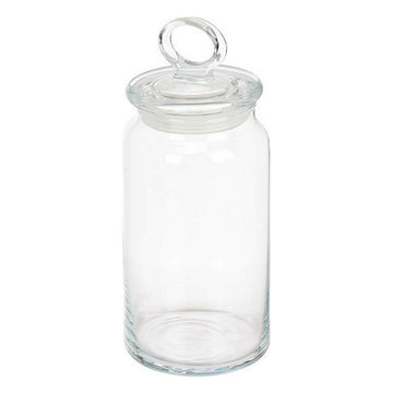 Jar Kitchen 9,8 x 23,4 x 9,8 cm Transparent Silicone Glass 1,1 L (6 Units)