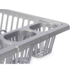 Draining Rack for Kitchen Sink Silver Plastic 46 x 8 x 36 cm (12 Units)