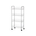 Vegetable trolley Silver Metal Plastic 37 x 27 x 82,5 cm (4 Units)