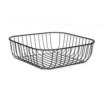 Fruit Bowl Black Metal 30 x 9,3 x 30 cm (6 Units)