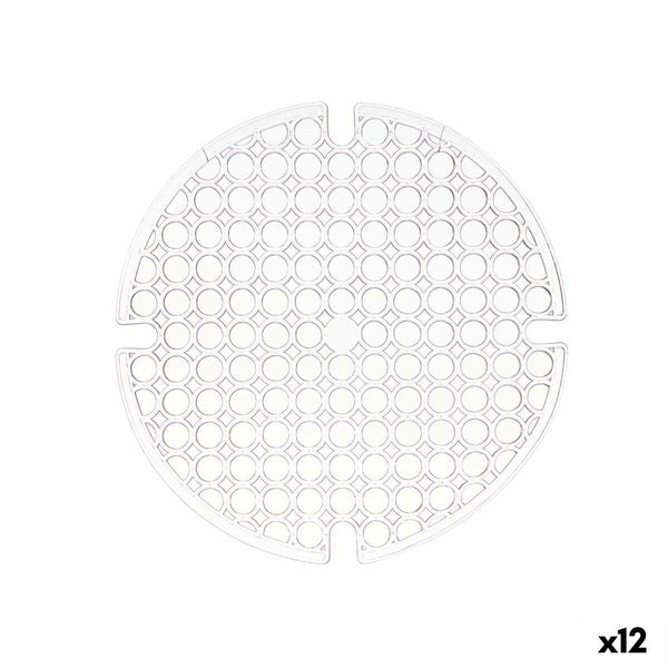 Non-slip Mat Transparent Plastic 29 x 0,1 x 29 cm Sink (12 Units)