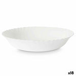 Salad Bowl White Glass 27,5 x 5,5 x 27,5 cm (18 Units)