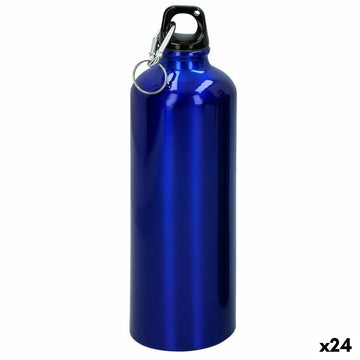 Water bottle Aktive 750 ml Snap hook Aluminium 7 x 25 x 7 cm (24 Units)