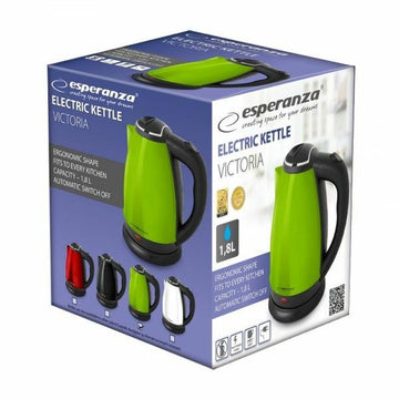 Kettle Esperanza EKK113G Black Green plástico,acero inoxidable 1800 W 1,8 L