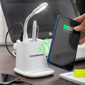 5-in-1 Wireless Charger with Organiser-Stand and USB LED Lamp DesKing InnovaGoods